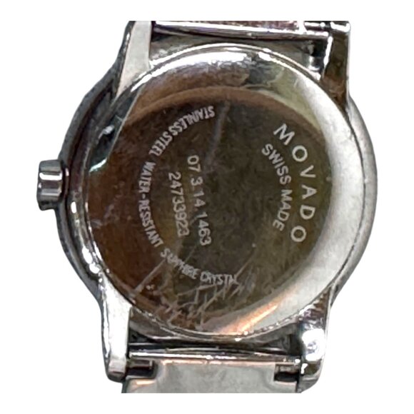 Movado Museum Quartz Black Dial Stainless Steel Ladies Mesh Watch Women Crystal main image 9